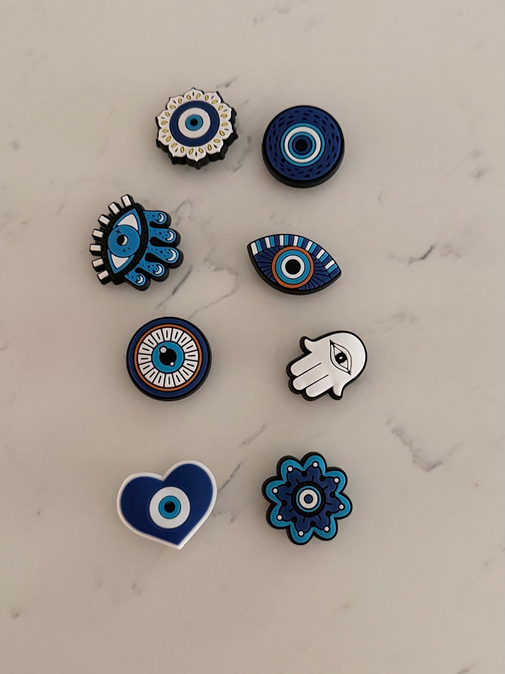 Blue Evil Eye Shoe Charms Set - Crocs Accessories